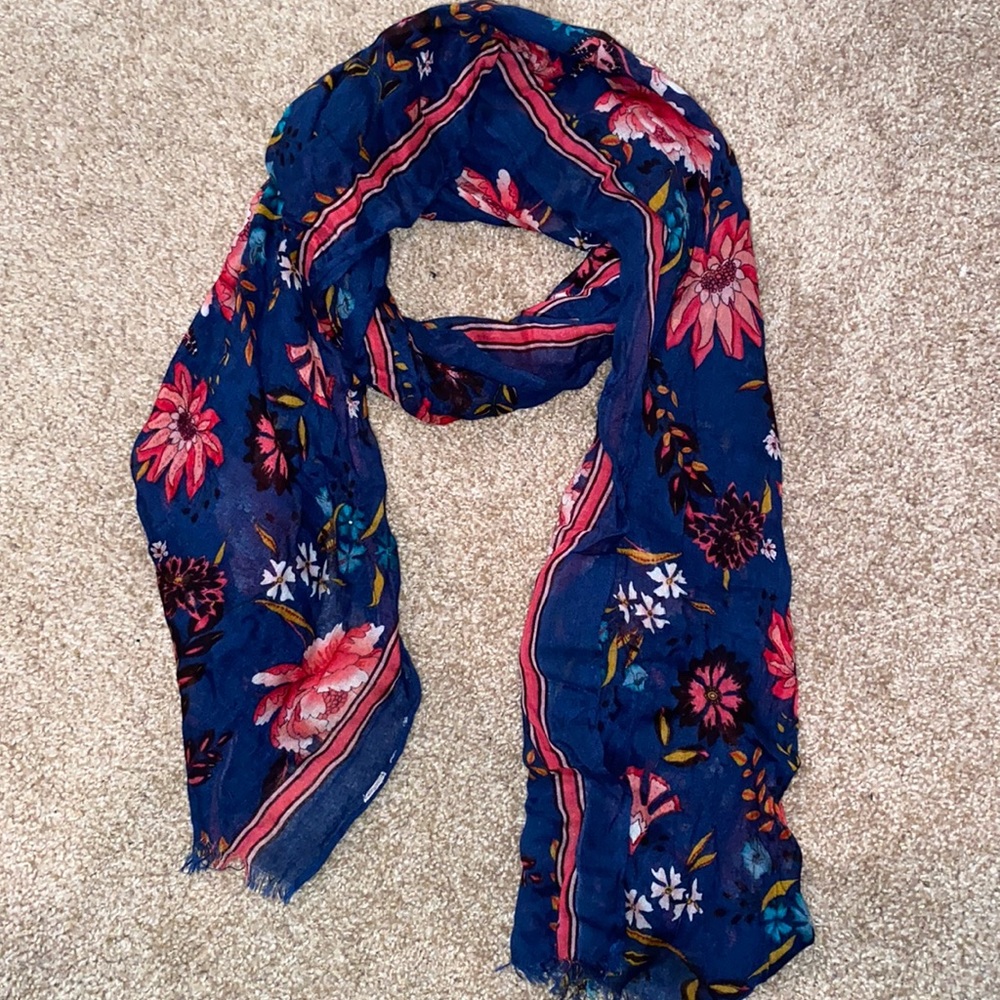 Loft blue floral scarf